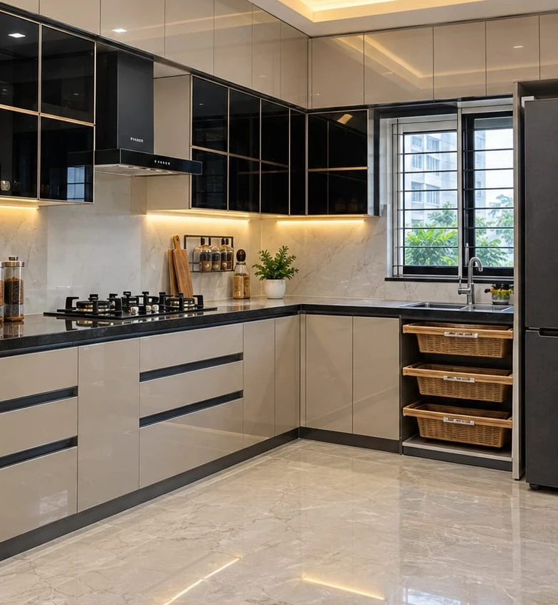 Modular Kitchens by Wood Crops interior designers in Chennai
